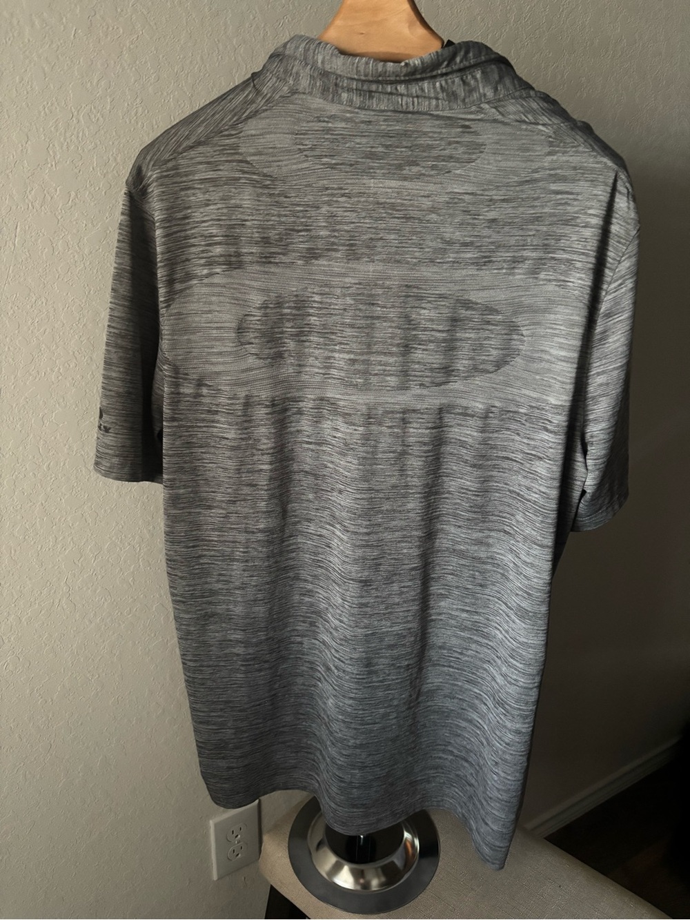 Oakley Hydrolix Performance Polo Gray Heather Stretch UPF Golf Mens Large